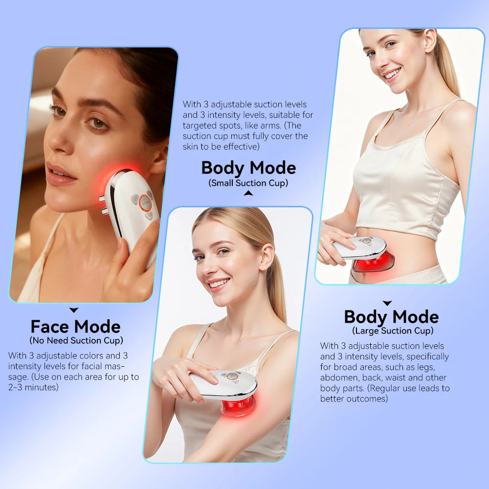 GlowFlow™ Lymphatic Drainage Massager — Heat + Vibration + Red Light