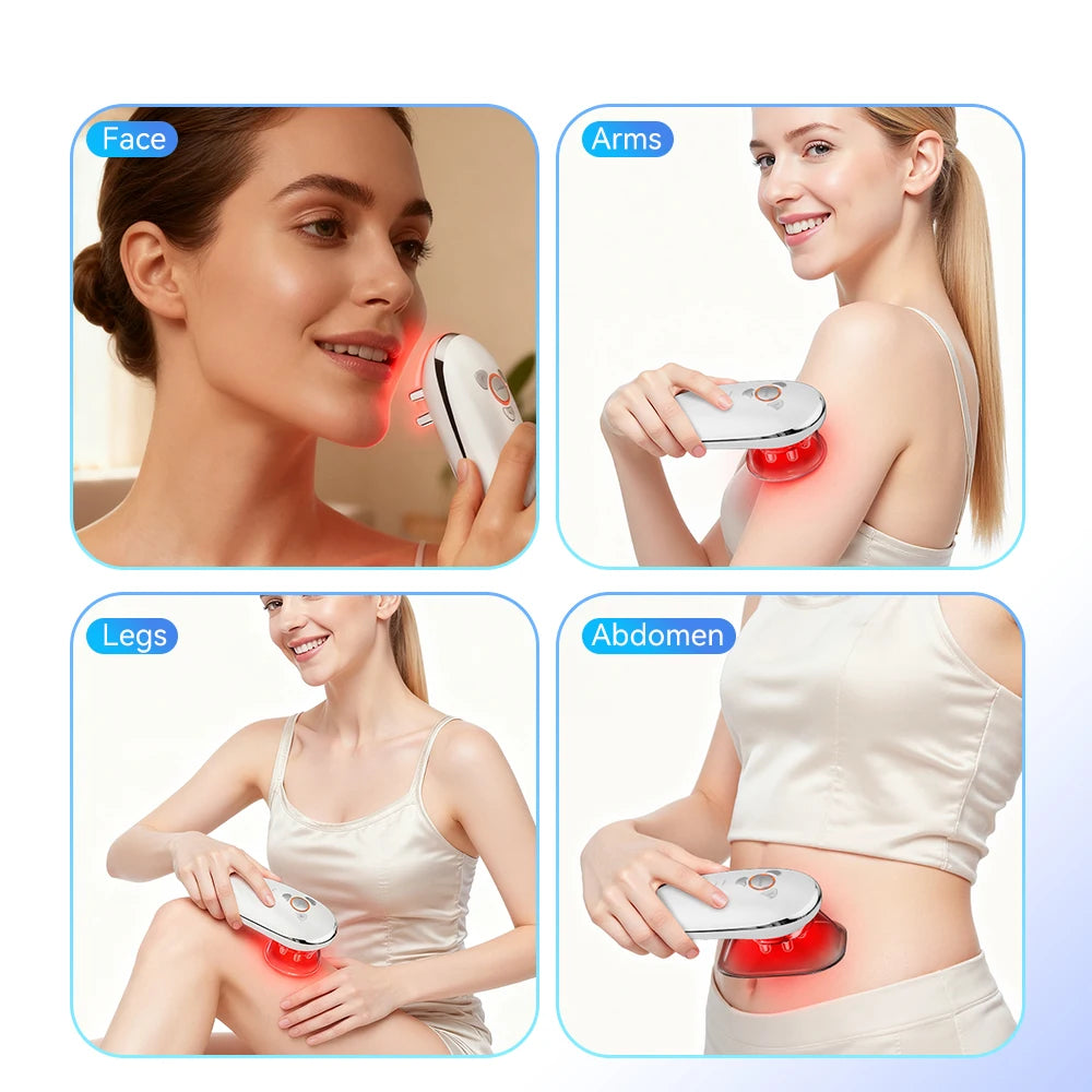 GlowFlow™ Lymphatic Drainage Massager — Heat + Vibration + Red Light